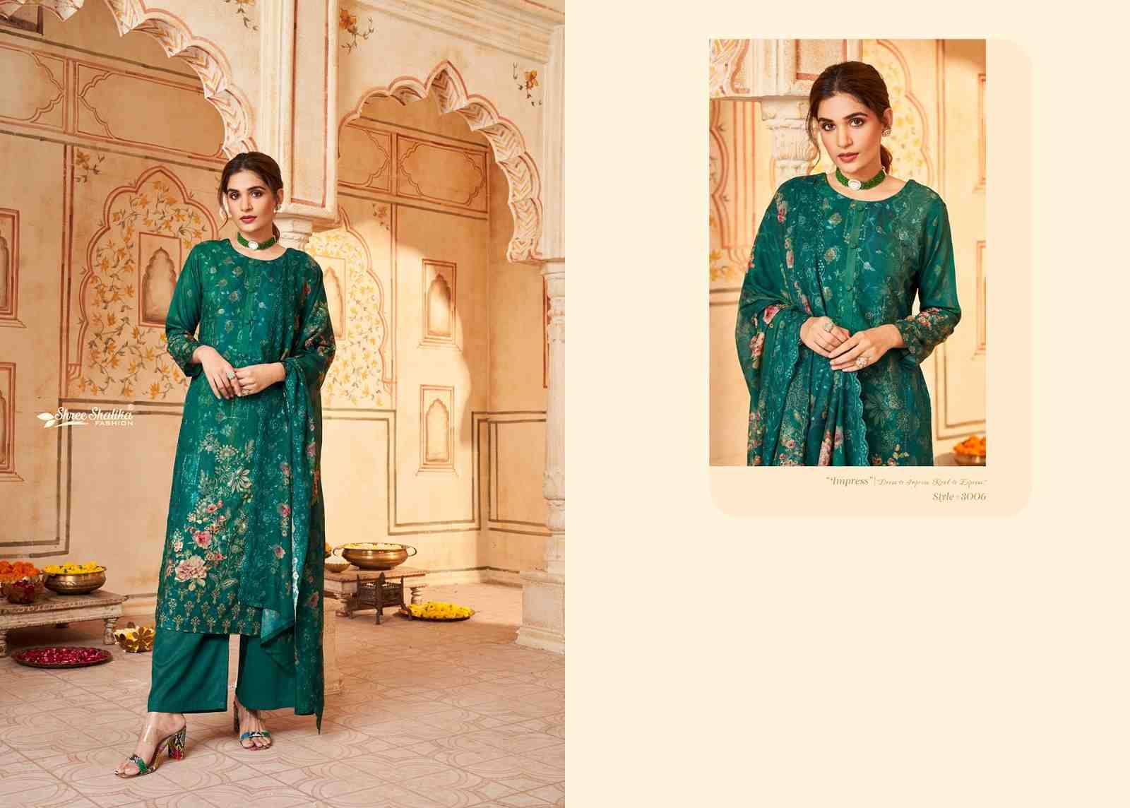 MAHJABEEN VOL-3 BY SHREE SHALIKA FASHION 3001 TO 3008 SERIES BEAUTIFUL STYLISH ANARKALI SUITS FANCY COLORFUL CASUAL WEAR & ETHNIC WEAR & READY TO WEAR COTTON DIGITAL PRINT DRESSES AT WHOLESALE PRICE